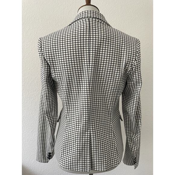 Rachel Zoe Blazer Jacket Single Breast Plaid Stretch Lined Office Professional - Picture 7 of 12